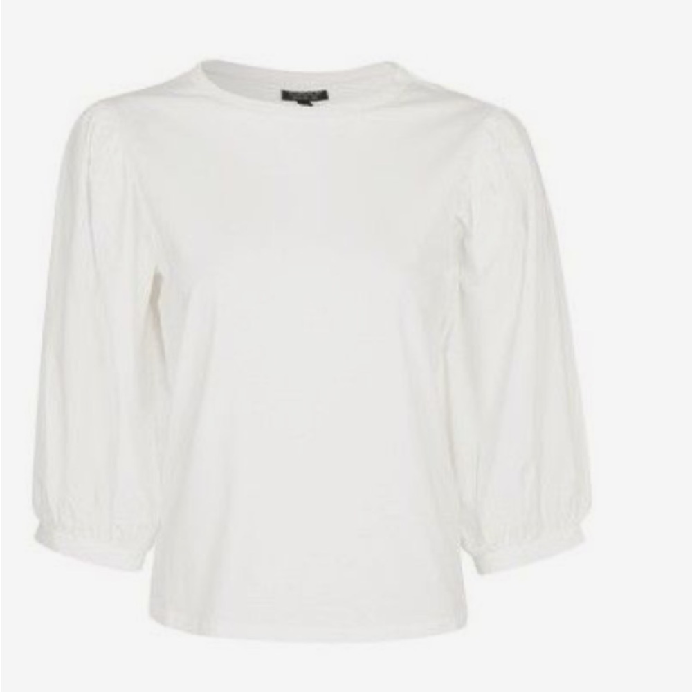 Top Shop Woven Balloon/Puff Sleeve T-Shirt M